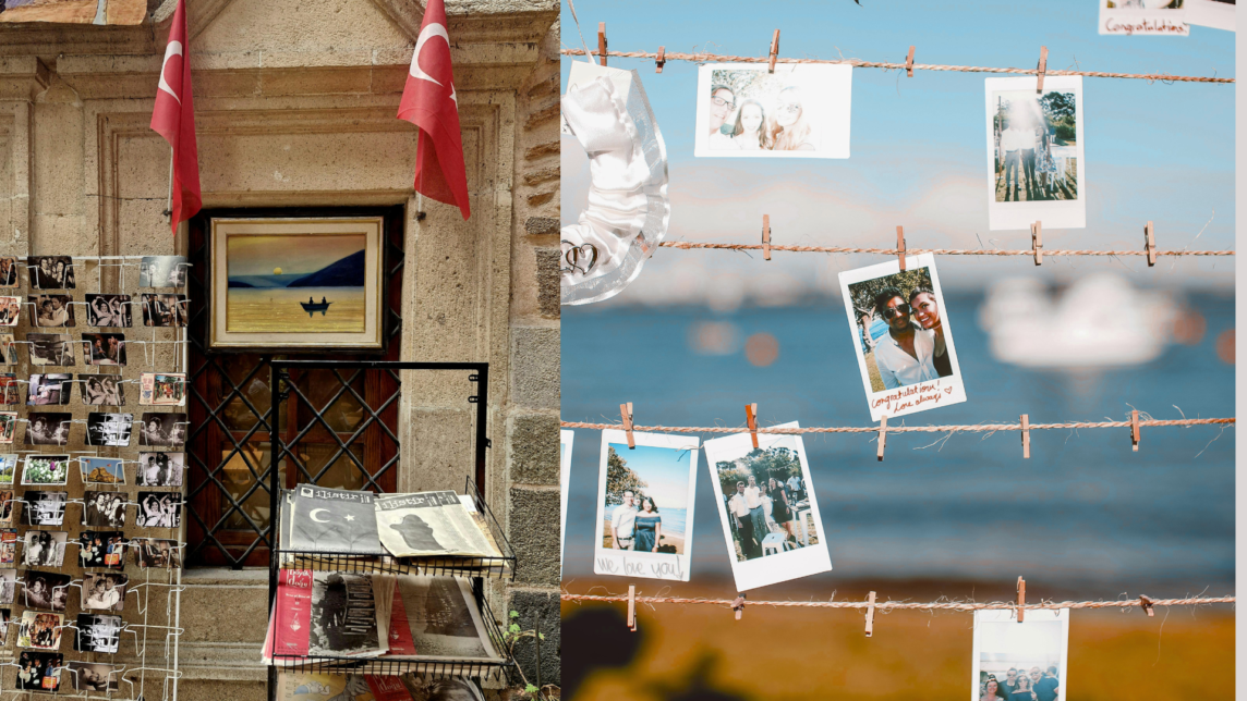 memorial photo display